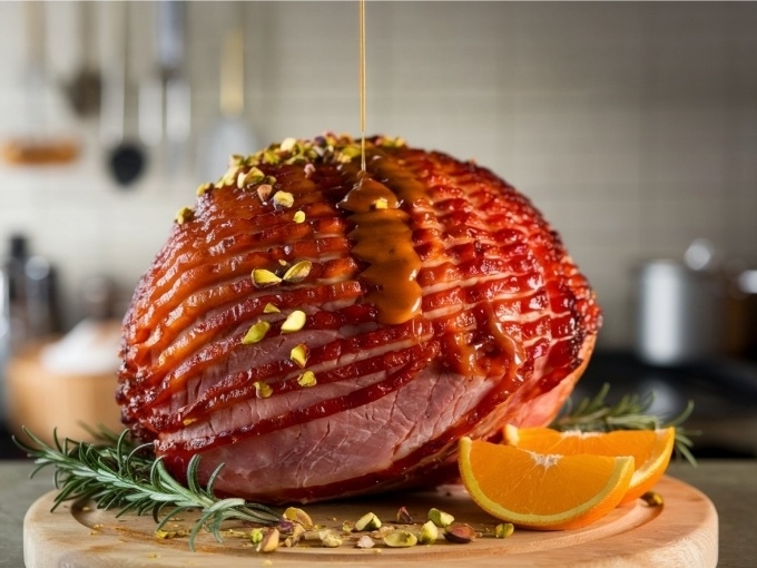 Maple syrup ham