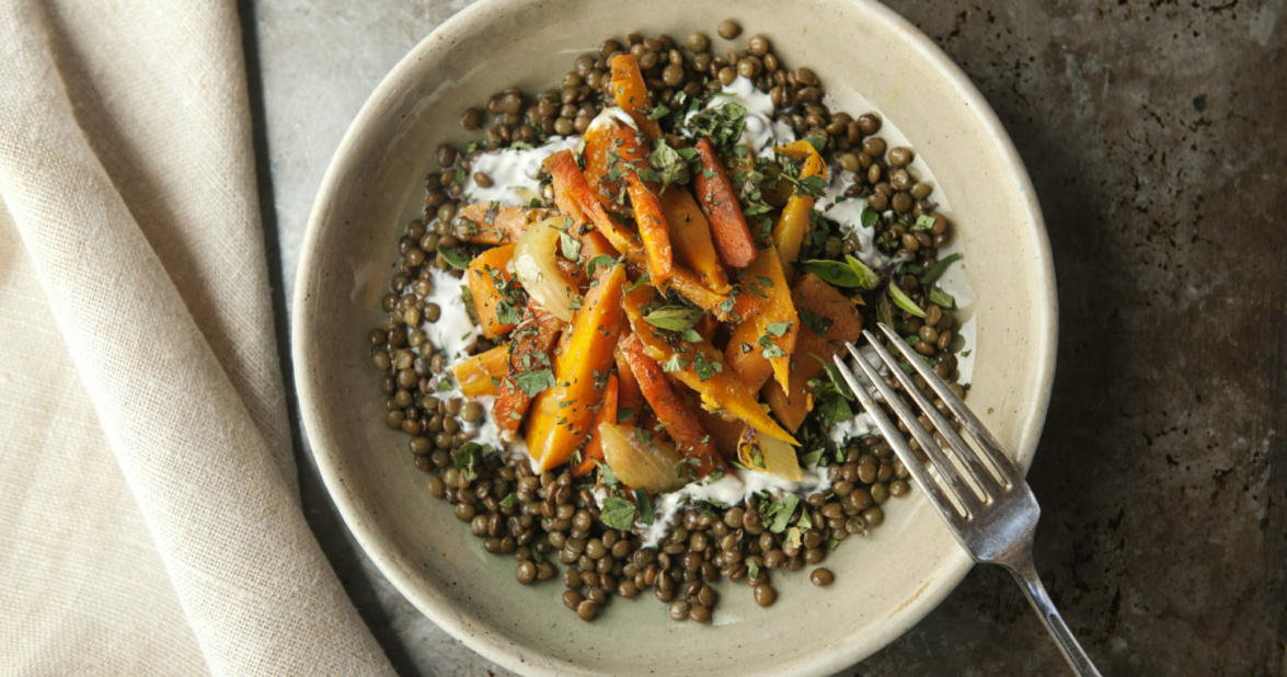 Roasted carrots lentils scaled