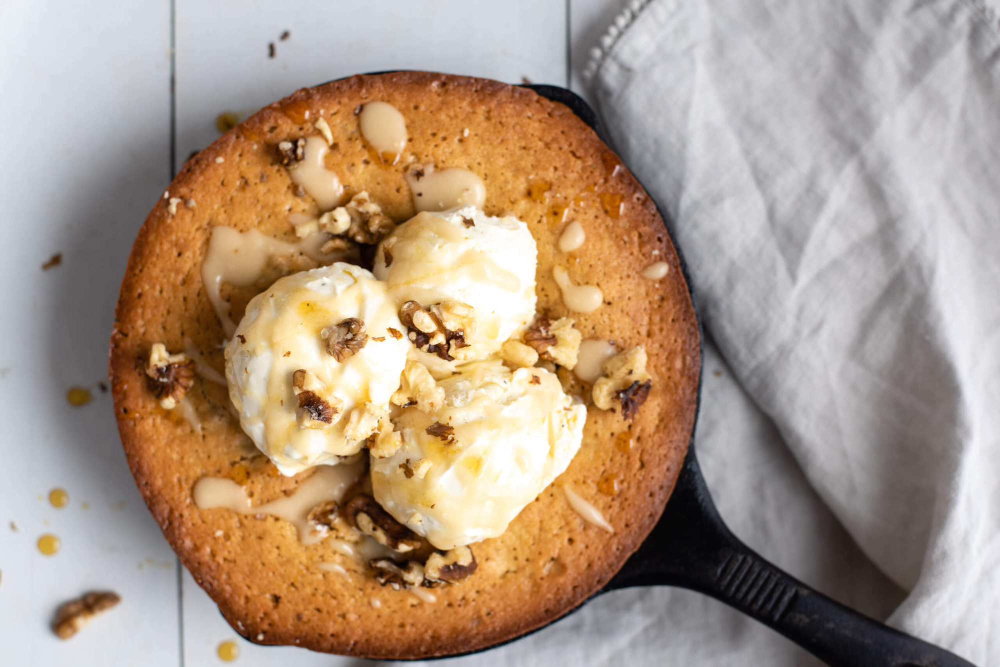 Gooey Skillet Maple Walnut Blondies scaled